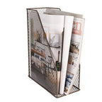 Tijdschriftenhouder 23x11x30 cm Bruin Metaal Lectuurbak