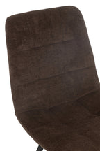 J-Line Eetstoel Clark Metaal/Polyester Bruin