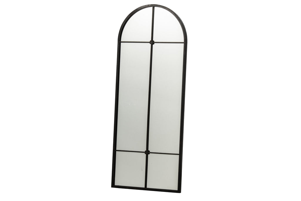 J-Line Antieke wandspiegel - spiegel - zwart - small