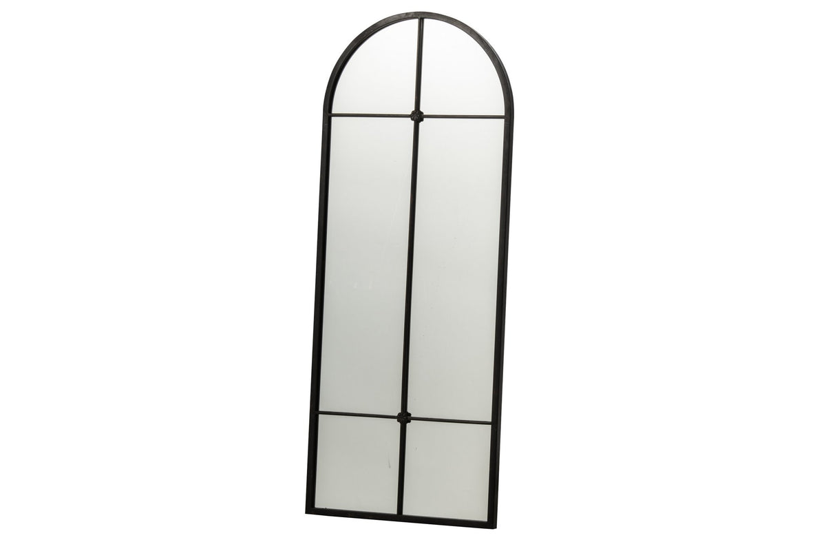 J-Line Antieke wandspiegel - spiegel - zwart - small
