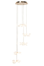 J-Line plafondlamp bloem - acryl - goud - large