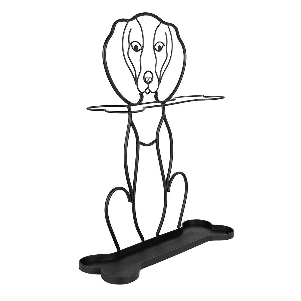 Paraplubak Hond 58 cm Zwart Metaal Parapluhouder