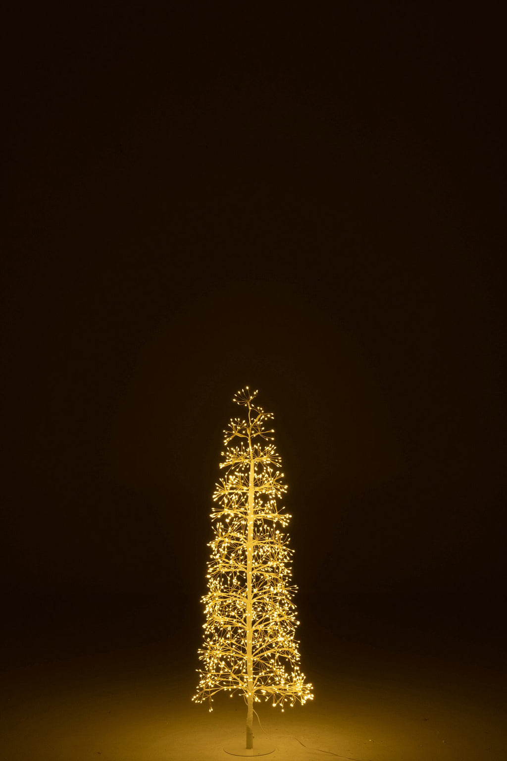 J-Line decoratie Boom - warm witte - ijzer - wit - M - LED