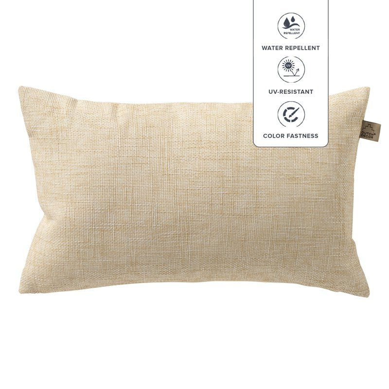 Nederlands decor Nerida - Outdoor Cushion 30x50 cm - Creme Brulee - Beige