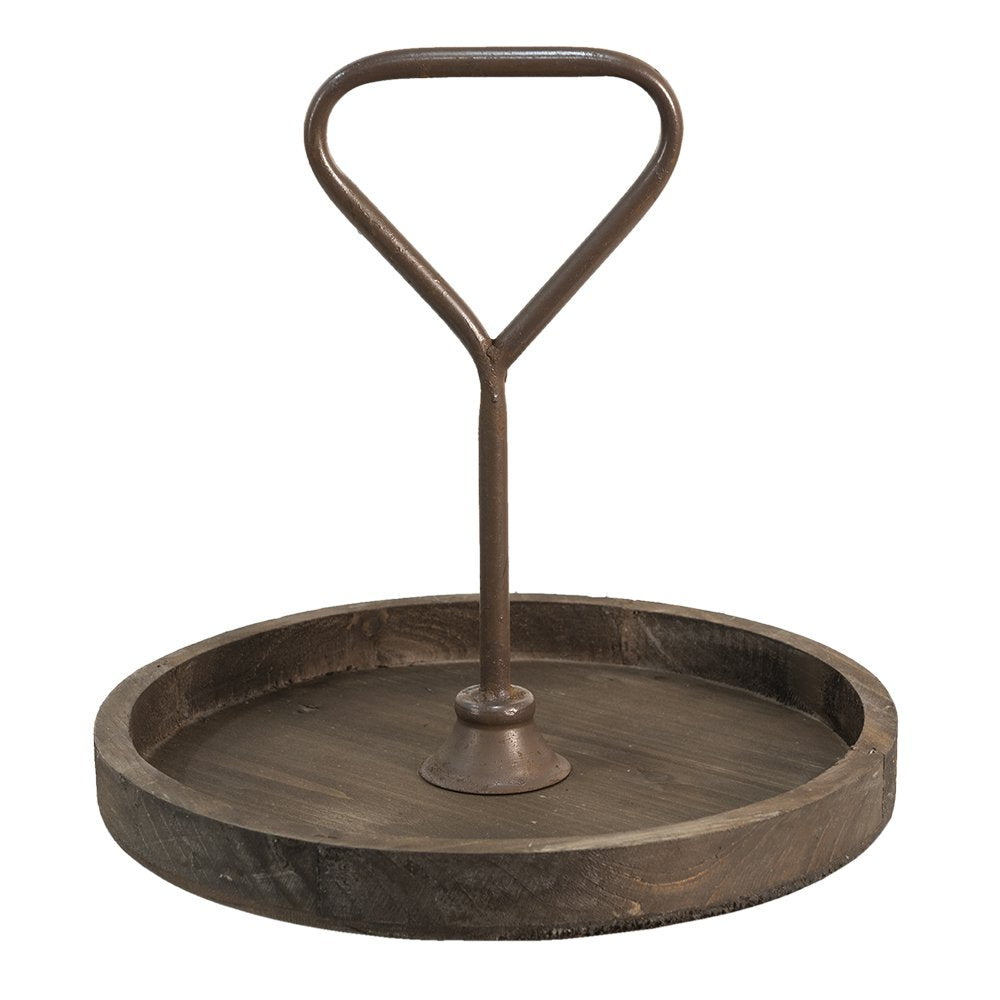 Etagère 33 cm Bruin Hout Serveerschaal