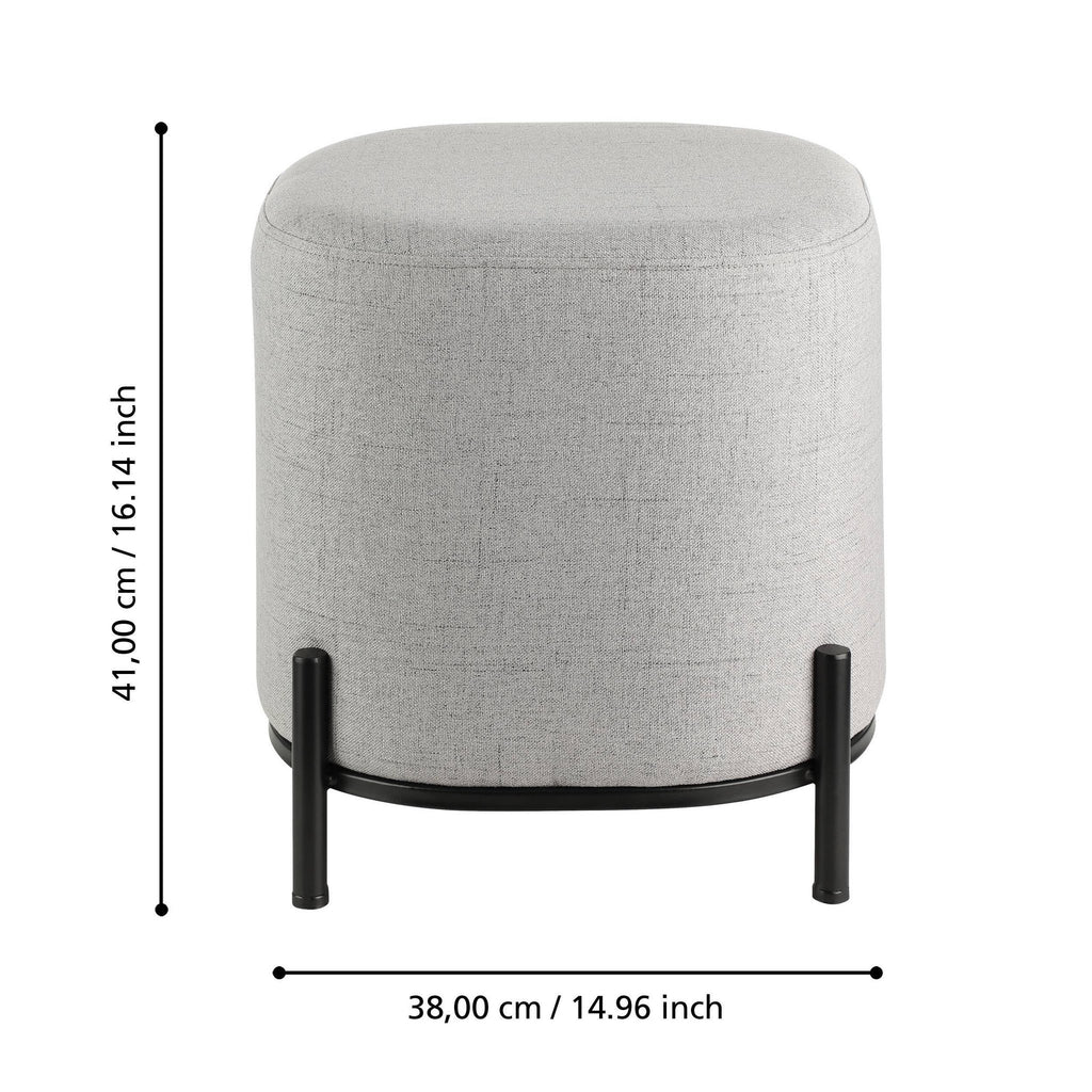 Hocker Mashike Grijs 38x41 cm