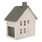 Decoratie Beeld Huis 12x7x15 cm Wit Metaal
