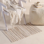 Chindi vloerkleed – mix van gerecycled katoen – omkeerbaar gestreept – 20x32 inch