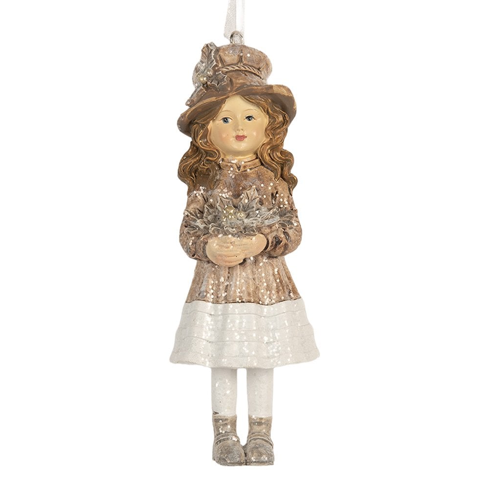 Kersthanger Kind 12 cm Beige Kunststof