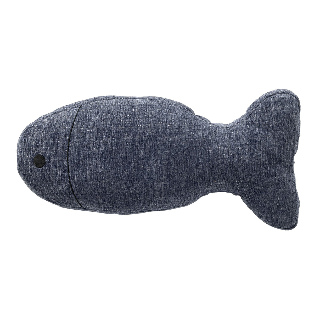 Dutch Decor Fish - Kussen 45x22x4 cm - Vis - Indian Teal - Blauw