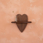 Bullnose mangohouten wandplank Heart