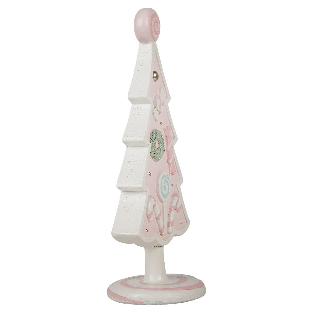 Kerstdecoratie Kerstboom 25 cm Roze Polyresin
