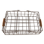 Opbergmand 34x19x8 cm Bruin IJzer Mand