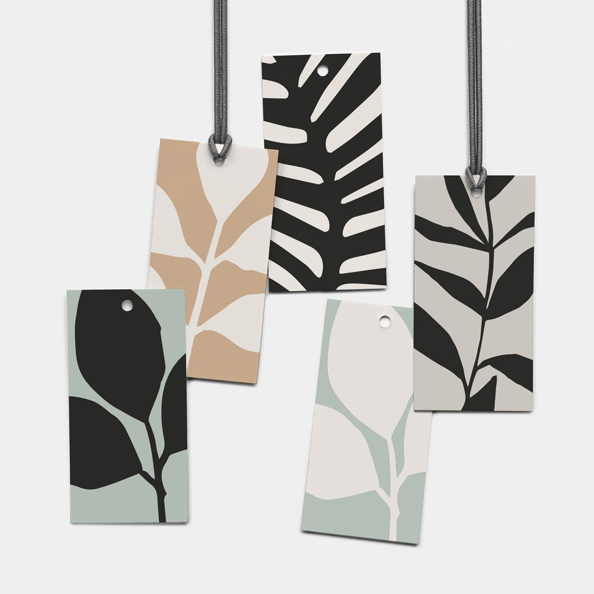 Abstract Botanics cadeaulabels - 100 stuks