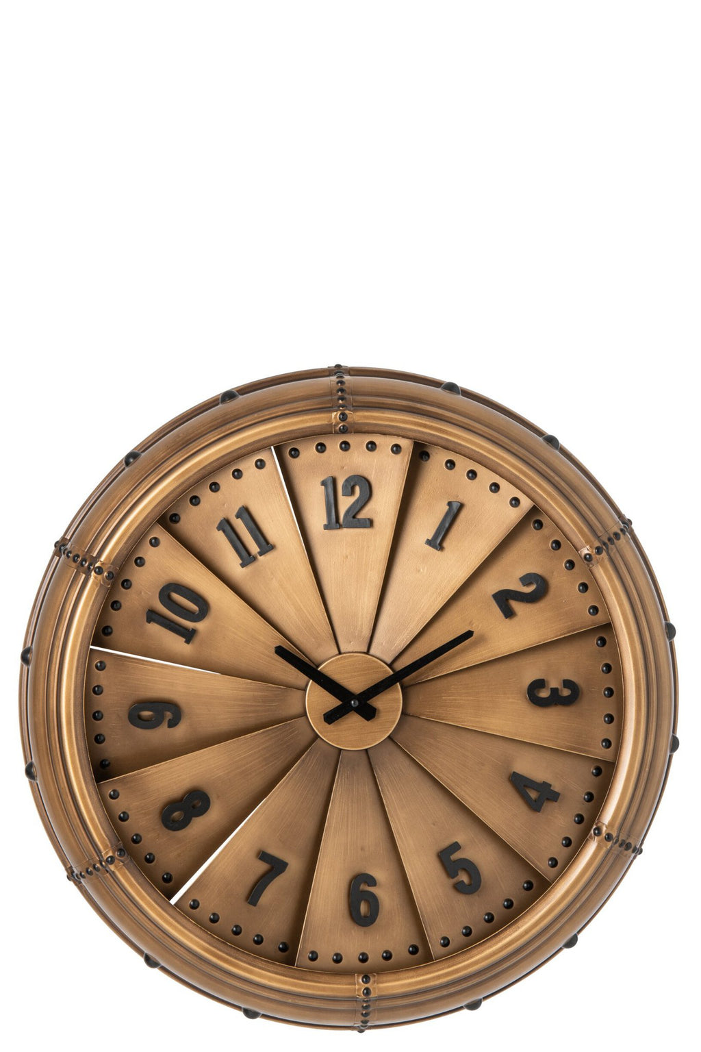 J-Line Wandklok - stof - goud