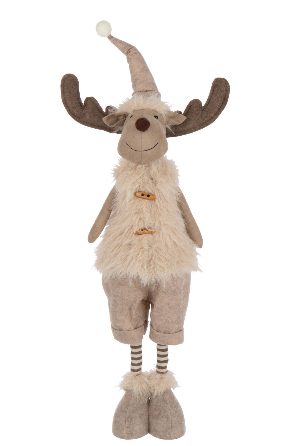J-Line figuur Eland Telescopischebont - polyester - ecru