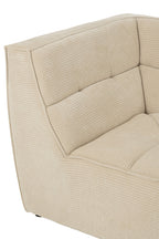 J-Line hoekzetel Grid - hout/schuim - beige