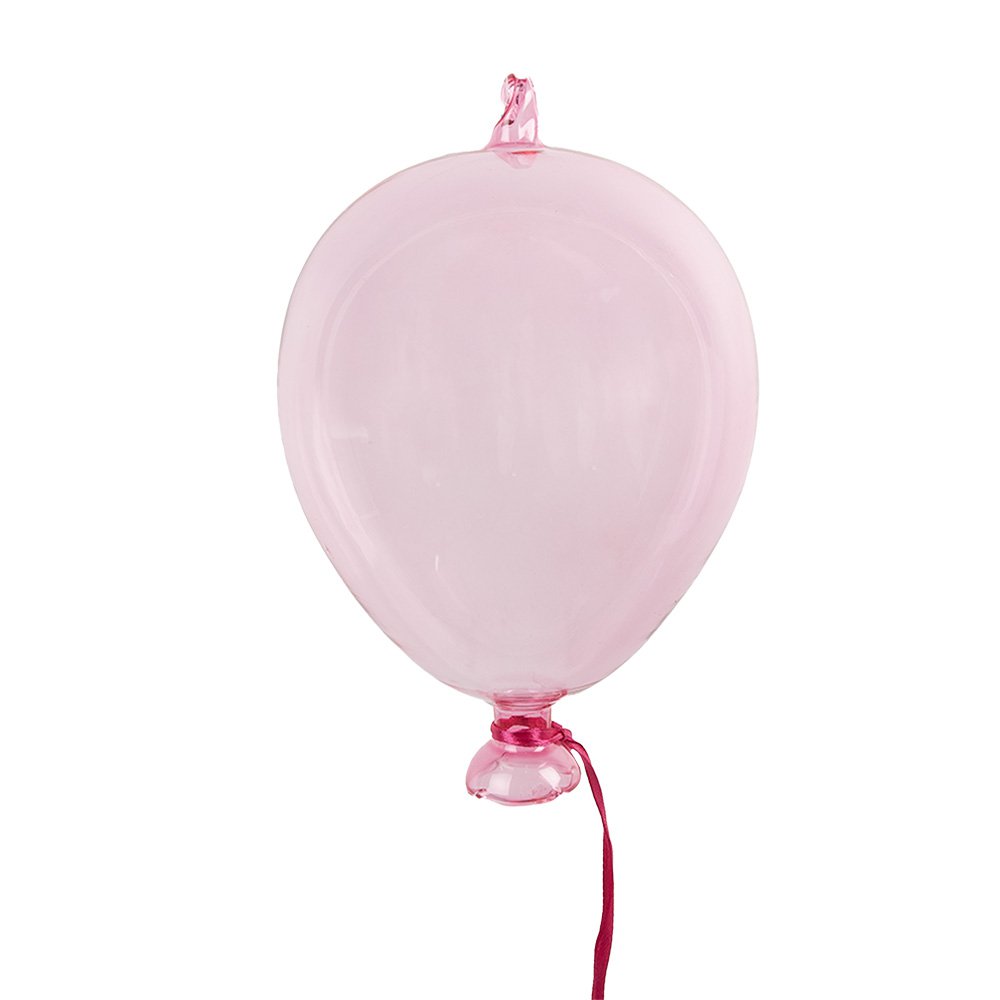 Decoratie Hanger Roze, Glas Ø 7x14 cm