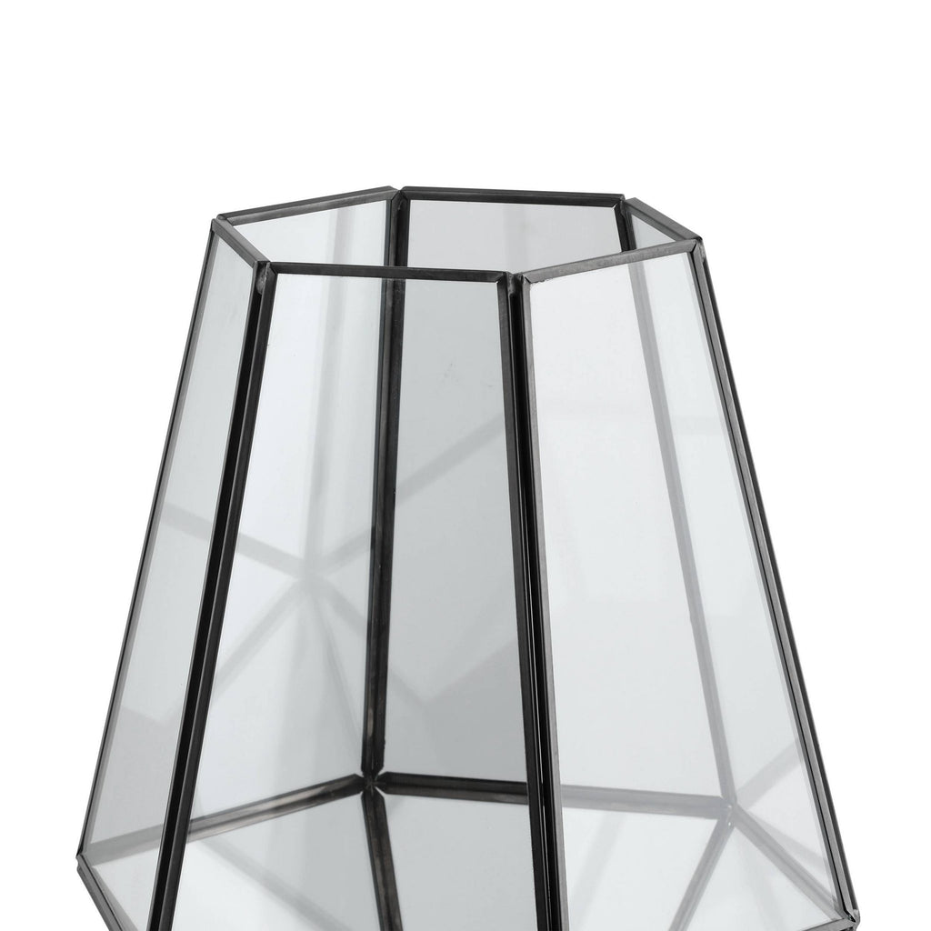 Windlicht Ambatobe Zwart 17x14x19cm