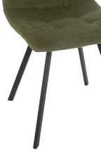 J-Line Eetstoel Clark Metaal/Polyester Groen
