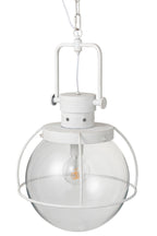 J-Line hanglamp Bol - glas/metaal - wit