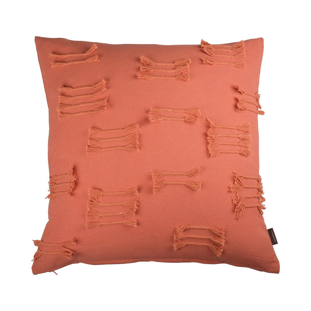Uneven Ruffle kussen oranje 45x45cm