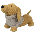 Deurstopper Teckel Sweater Oker 30x16x23cm