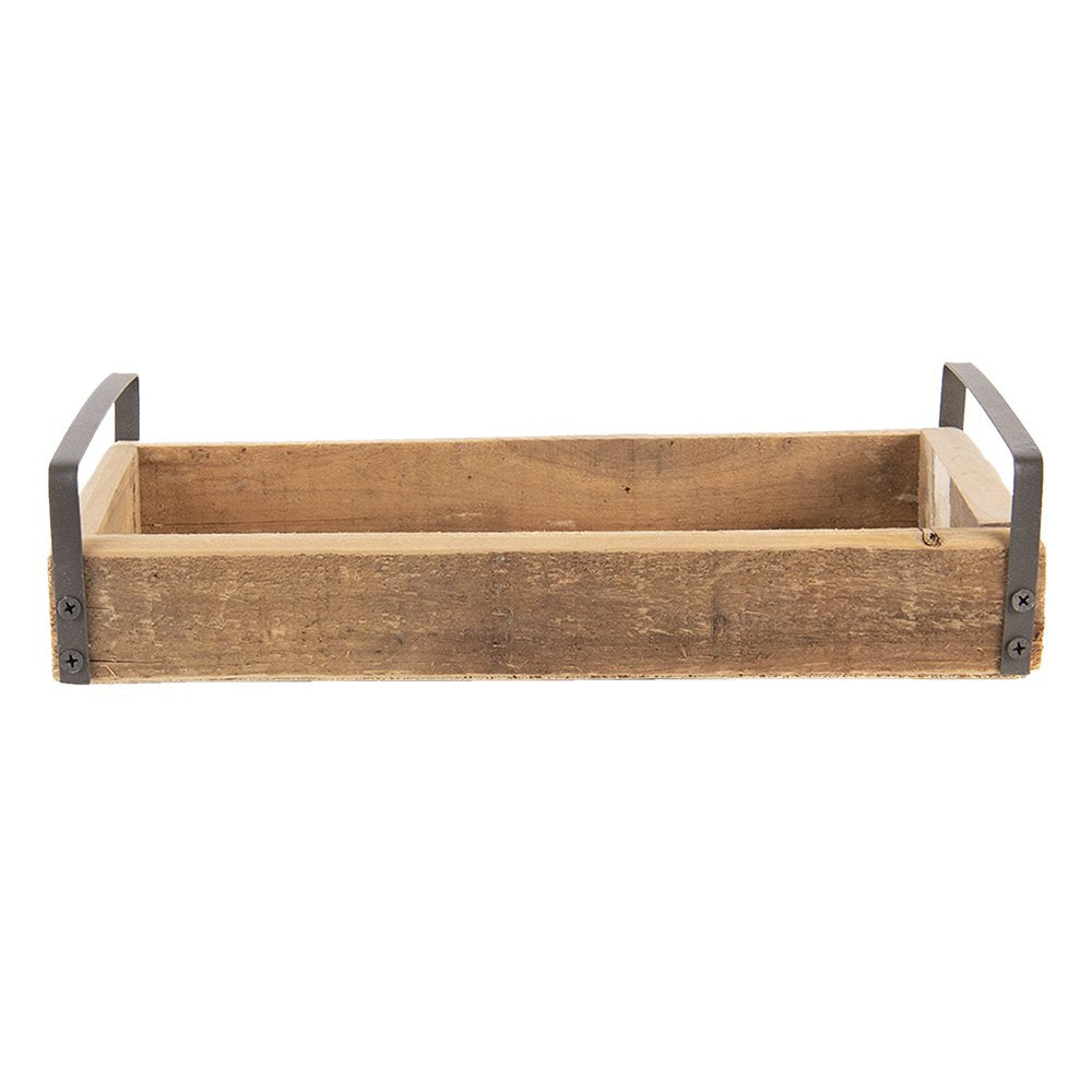 Decoratie Dienblad Set van 3 Bruin Hout Serveerschaal