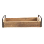 Decoratie Dienblad Set van 3 Bruin Hout Serveerschaal