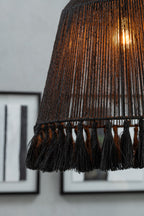 J-Line hanglamp Celia - jute - zwart - small