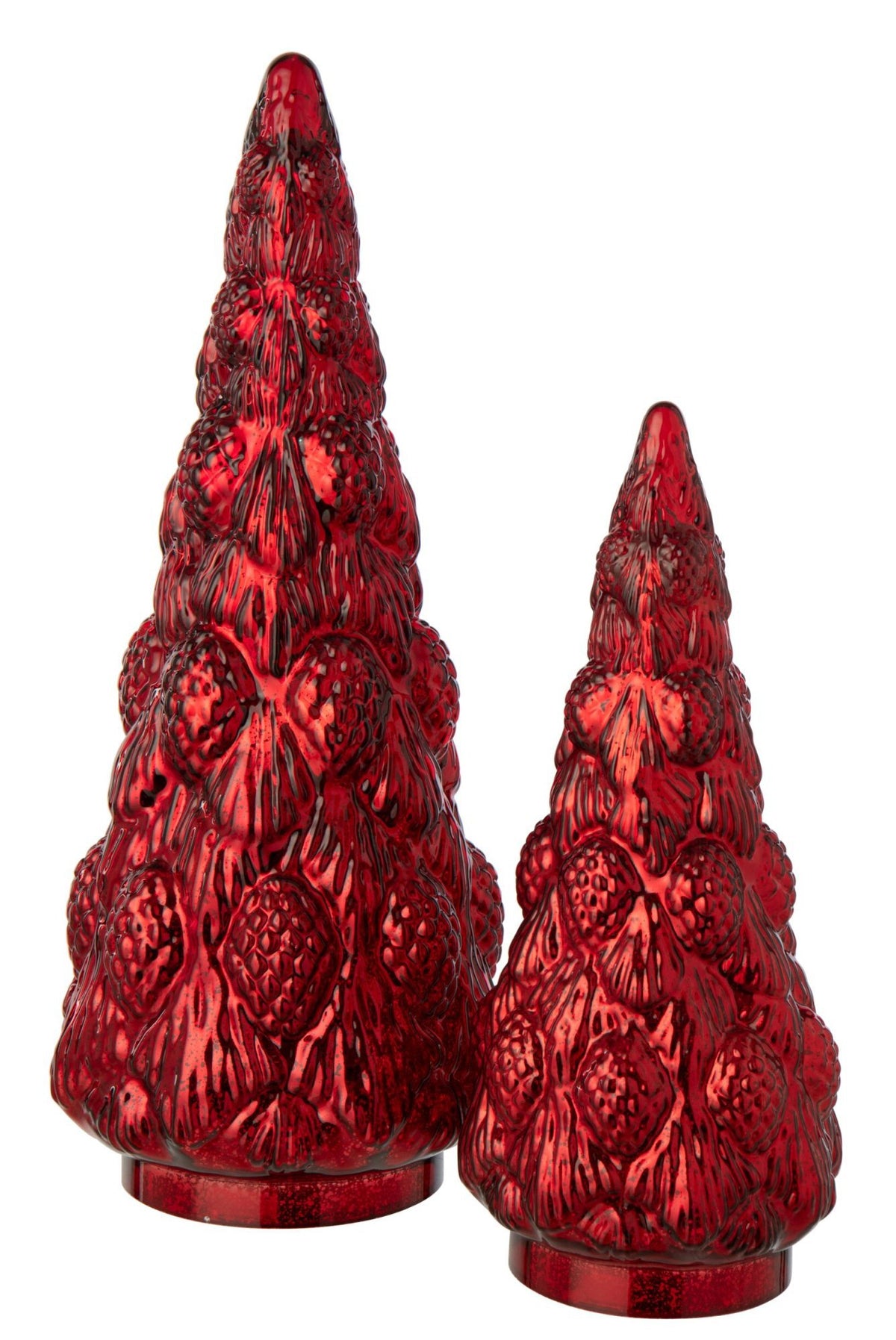 J-Line kerstboom - glas - rood