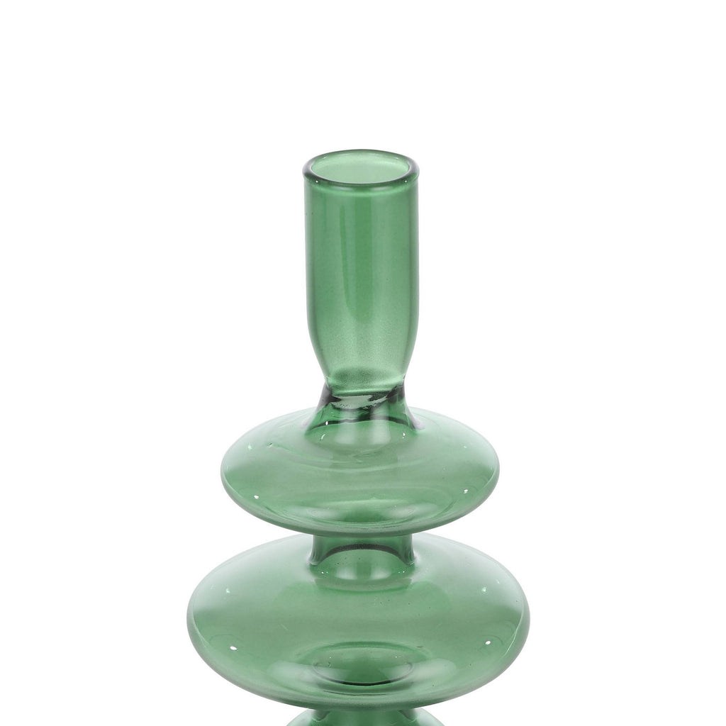 Candlestick Molume Green 9x19,5 cm