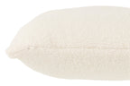 J-Line kussen Teddy - polyester - wit