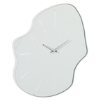 J-Line klok Onregelmatig - glas - wit