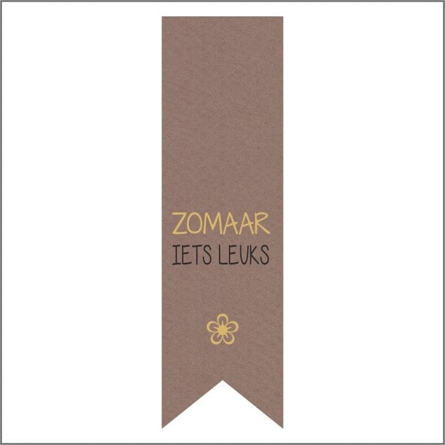 Zomaar iets leuks - etiket