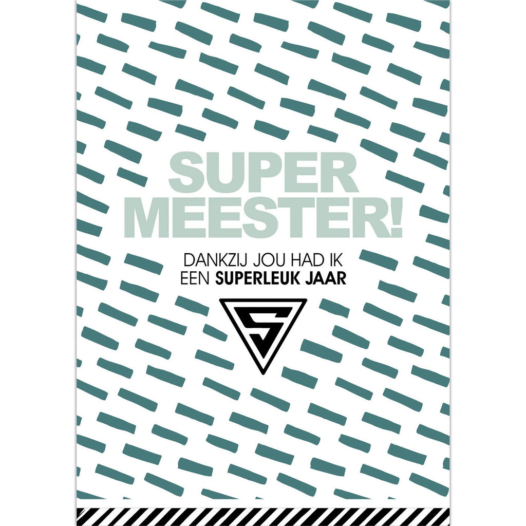 Superjuf & Supermeester wenskaarten - 10 stuks
