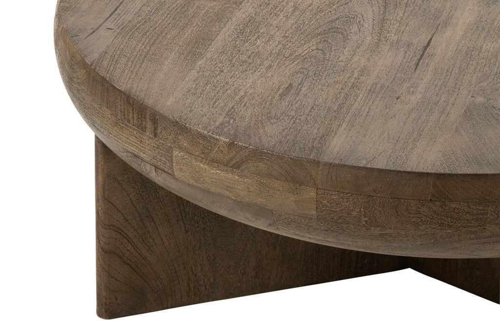 J-Line Ronde salontafel - mangohout - donkerbruin