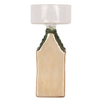 Waxinelichthouder 5x5x12 cm Zilverkleurig Glas