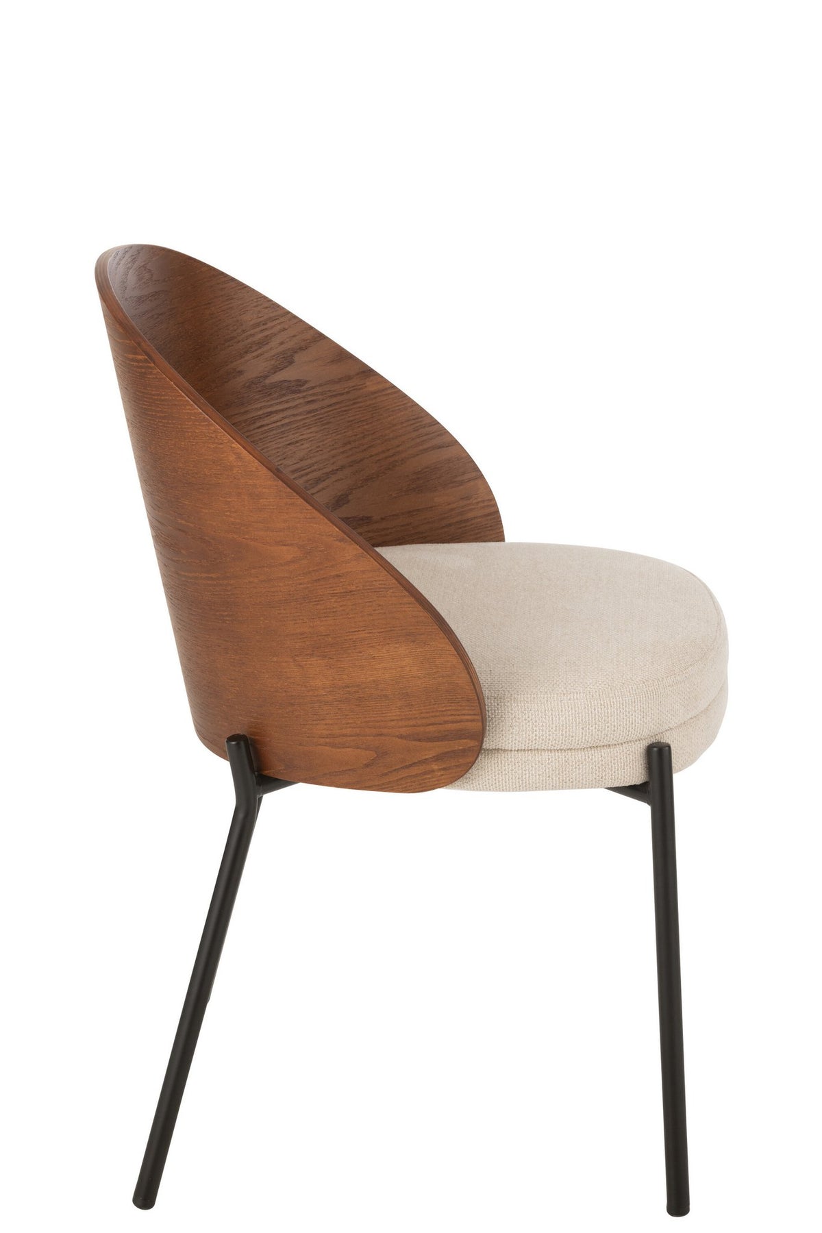 J-Line Stoel Lone Multiplex/Metaal Bruin/Beige