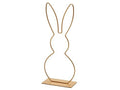 Metalen haas op voet 40cm goud