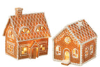 J-Line decoratie Huis Peperkoek - polyresin - bruin - large - LED