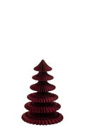 J-Line decoratie Boom - papier - bordeaux - medium