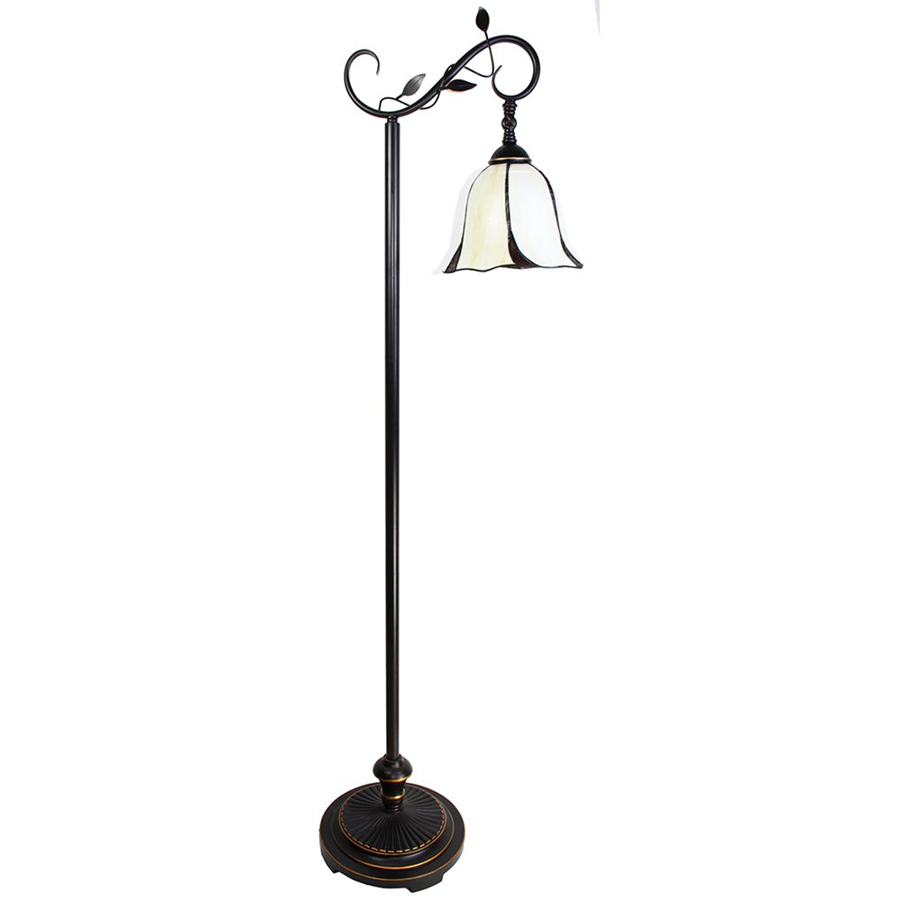Tiffany Vloerlamp 152 cm Wit Bruin Polyresin Staande Lamp