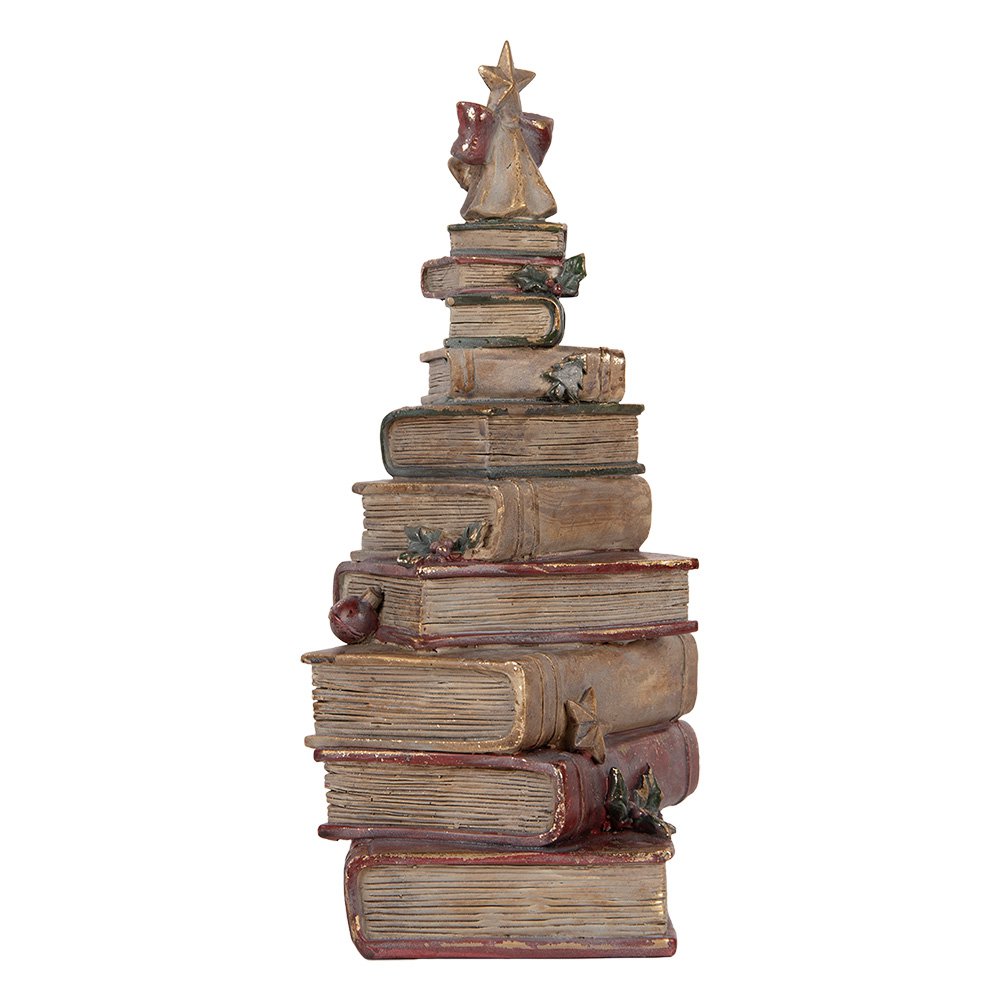 Decoratie Beeld Boeken 17x15x33 cm Rood Kunststof