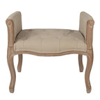 Bankje 67x44x60 cm Bruin Beige Hout