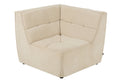 J-Line hoekzetel Grid - hout/schuim - beige