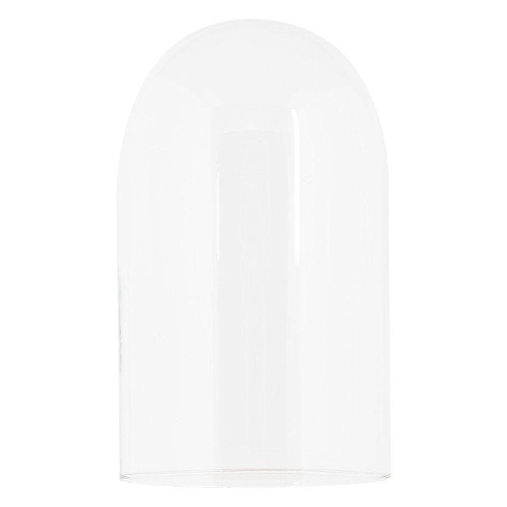 Glazen Stolp Ø 14x34 cm Wit Hout