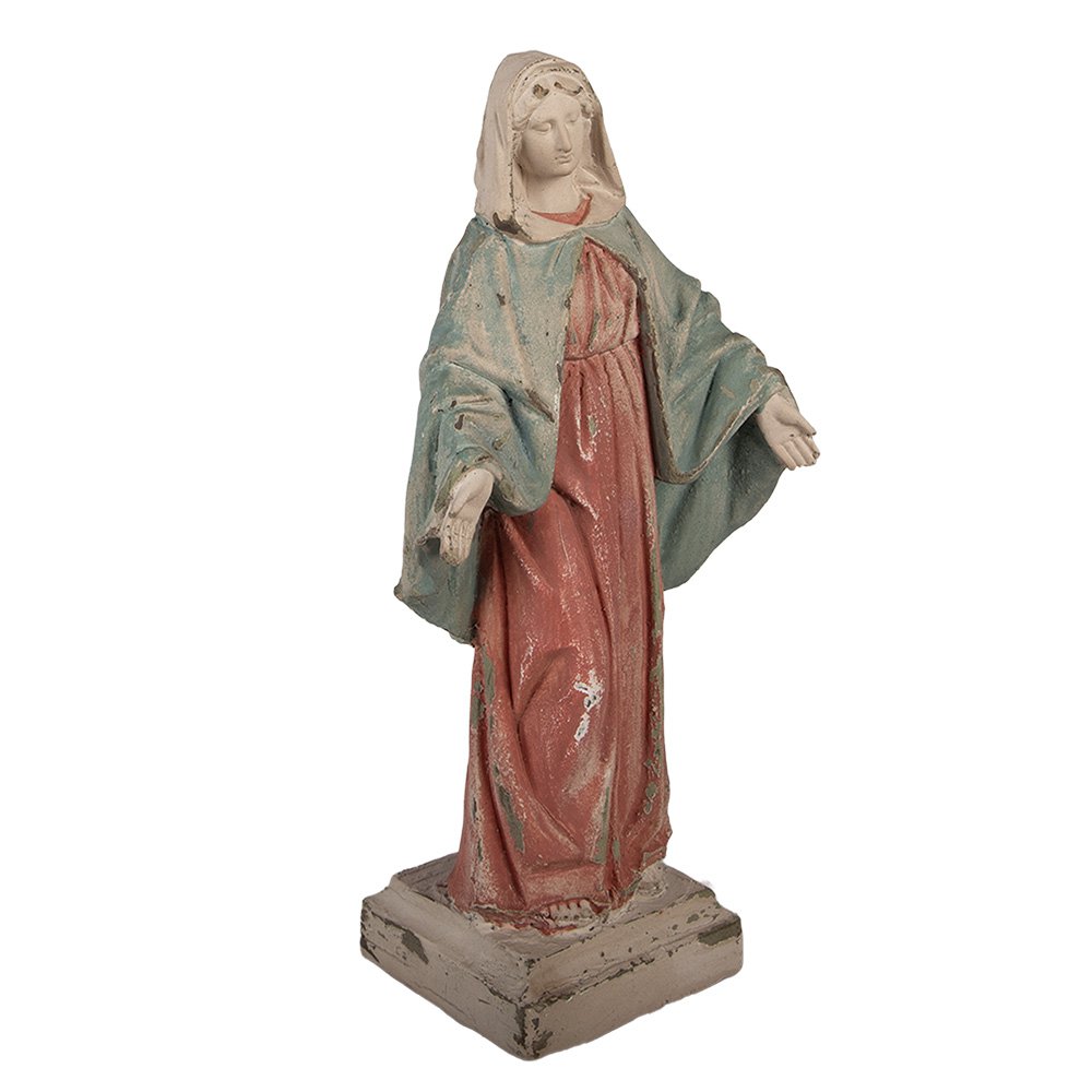 Decoratie Beeld Maria 20x14x44 cm Beige Keramisch materiaal