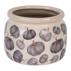 Bloempot Ø 20x15 cm Beige Grijs Keramiek Pompoen
