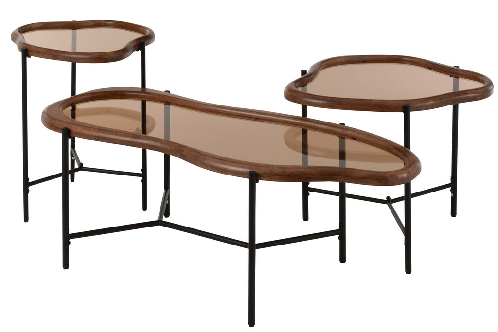 J-Line salontafel Zig - glas - mix